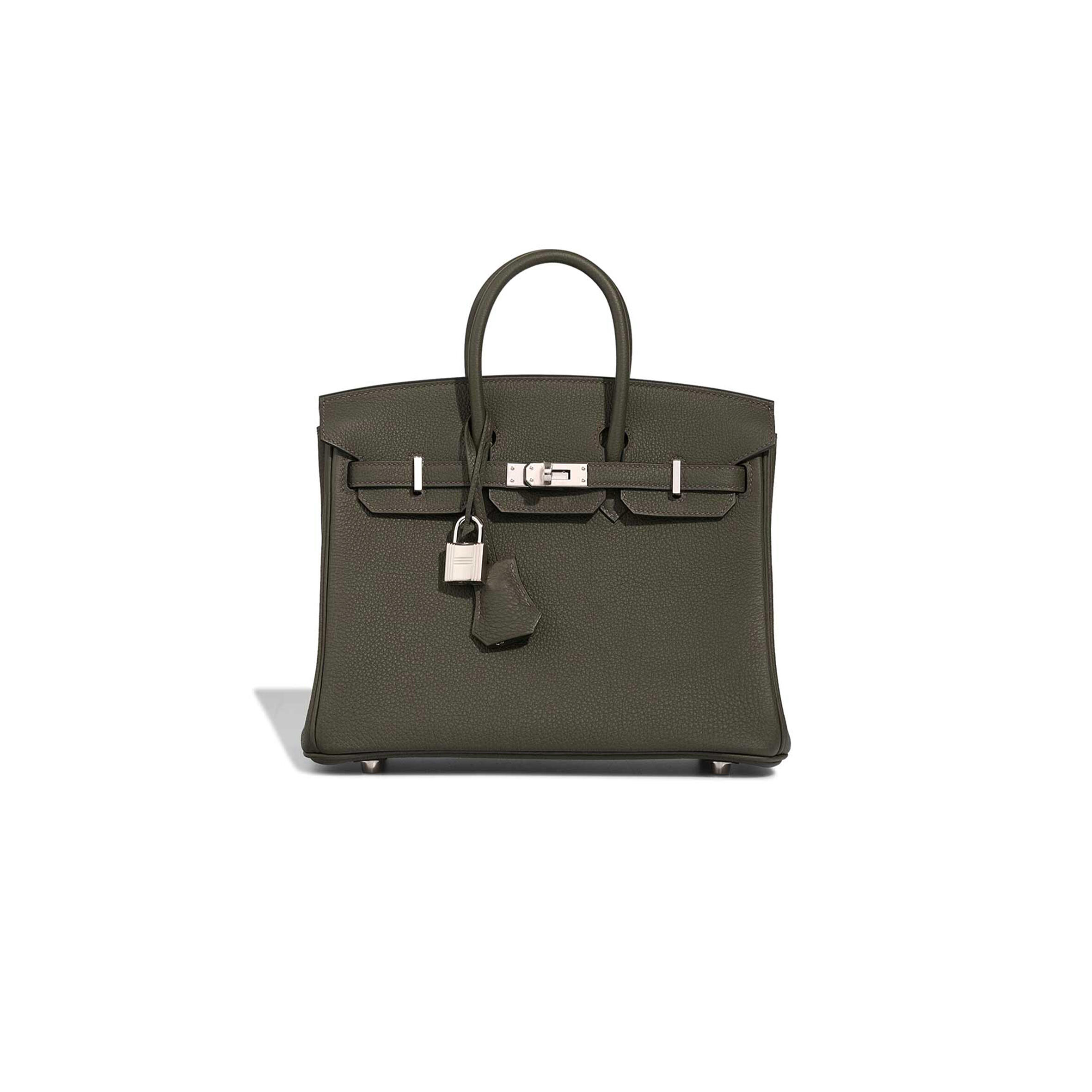 H**mes BIRKIN 25 TOGO VERT DE GRIS (25*20*13cm)